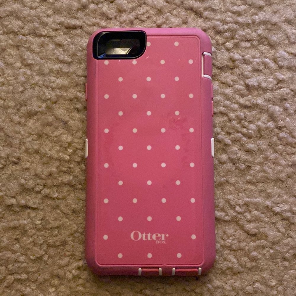 Pink Polka Dot Otter Box Case - iphone 6